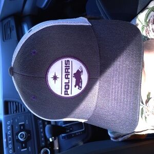 Polaris Mens Stitched Patch Embroidered Trucker Mesh Snapback Hat Cap